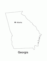 Georgia State Map with Capital