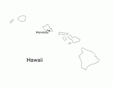 Hawaii State Map with Capital