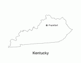 Kentucky State Map with Capital