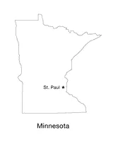 Minnesota State Map with Capital