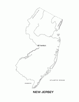New Jersey State Map with Physiography