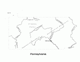 Pennsylvania State Map with Physiography