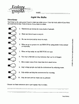 "Light the Bulbs" Recycling & Pollution Worksheet