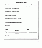 Sample Behavior Contract, Version 2