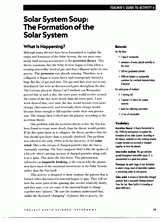 Solar System Soup: Teacher's Guide