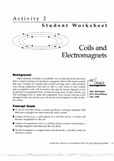 Coils and Electromagnets -- Student Worksheet -- Part 1