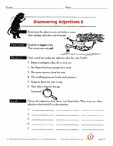 Discovering Adjectives 6
