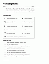 Student Proofreading Checklist