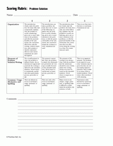 cause and effect writing rubric