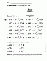 Subtract Three Digit Numbers (Gr. 2)