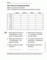 Tell Time to the Quarter Hour (Gr. 2)