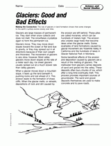 Science and Social Studies: Glaciers - Good and Bad Effects