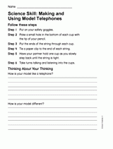 Science Skill: Making and Using Model Telephones