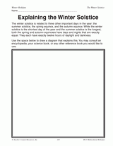 Explaining the Winter Solstice