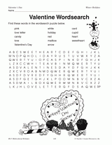 Valentine Word Search I
