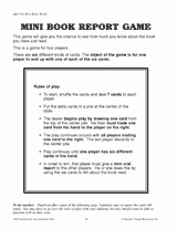 Mini Book Report Game