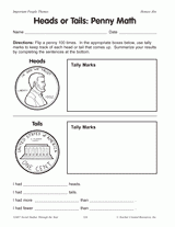 Heads or Tails? Computer Printable, 4th-8th Grade - TeacherVision