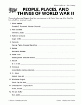 People, Places, and Things of World War II