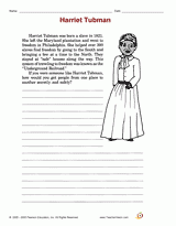 Harriet Tubman Writing Activity