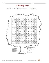 Family Tree Wordsearch