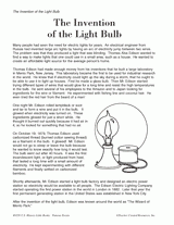 Learn About the Invention of the Light Bulb