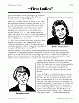 Noteworthy Women: Sandra Day O'Connor, Wilma Mankiller, and Geraldine Ferraro