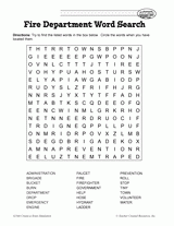 Fire Department Word Search