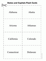 United States and Capitals Flash Cards