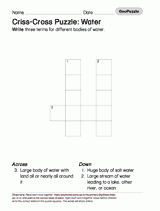 Criss-Cross Puzzle: Water