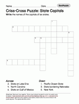 Criss-Cross Puzzle: State Capitals