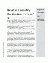 Relative Humidity: How Much Water Is in the Air?