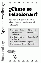 Spanish Vocabulary Challenge: Pairs