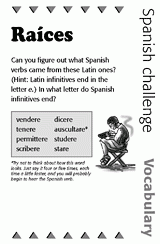 Spanish Vocabulary Challenge: Latin Verbs