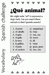 Spanish Vocabulary Challenge: Animal Sounds
