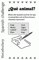 Spanish Vocabulary Challenge: Animals