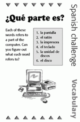 Spanish Vocabulary Challenge: Computer Parts