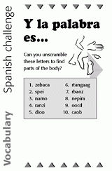 Spanish Vocabulary Challenge: Body Parts 2