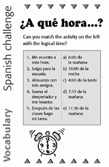 Spanish Vocabulary Challenge: Logical Time