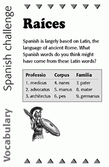 Spanish Vocabulary Challenge: Latin Root Words