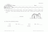 Math Warm-Up 103 for Gr. 1 & 2: Operations