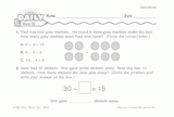 Math Warm-Up 104 for Gr. 1 & 2: Operations