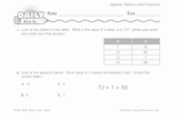 Math Warm-Up 248 for Gr. 5 & 6: Algebra, Patterns & Functions