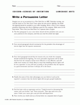 how to right a persuasive letter