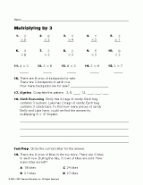 Multiplying by 3 (Grade 3)