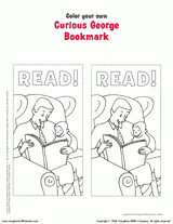 Reproducible Curious George Bookmarks