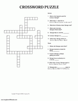 Curious George Crossword Puzzle