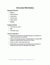 Chocolate Milk Shakes