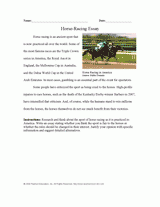 Horse Racing Essay