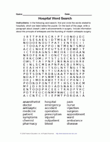 Hospital Word Search II