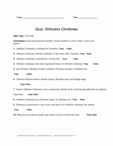 Orthodox Christmas Quiz